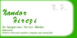 nandor hirczi business card